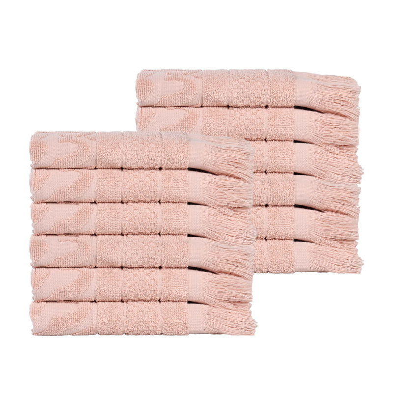 Serviette de bain Rolla, Rose, Gant de toilette - paquet de 12