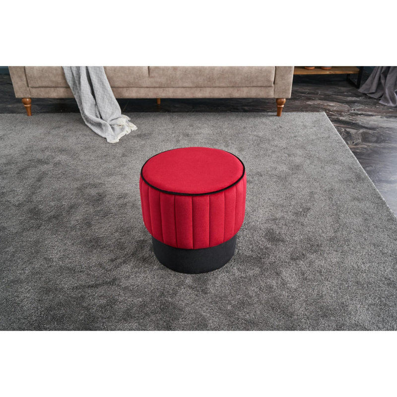 Pouf, Rouge / noir