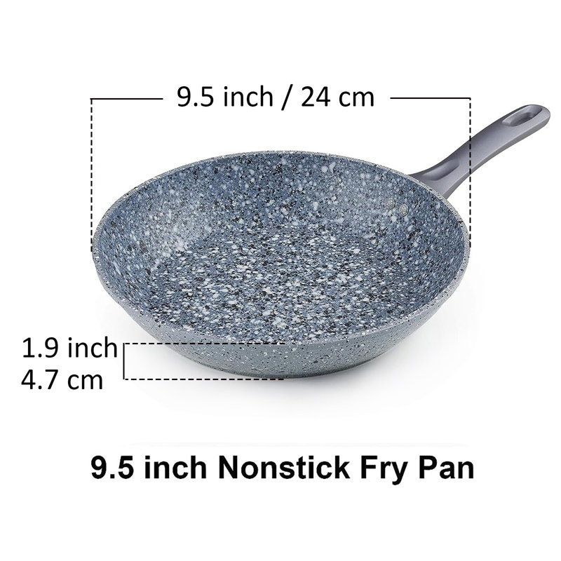 9.5'' Gray Granite Aluminum Non-stick Frying Pan