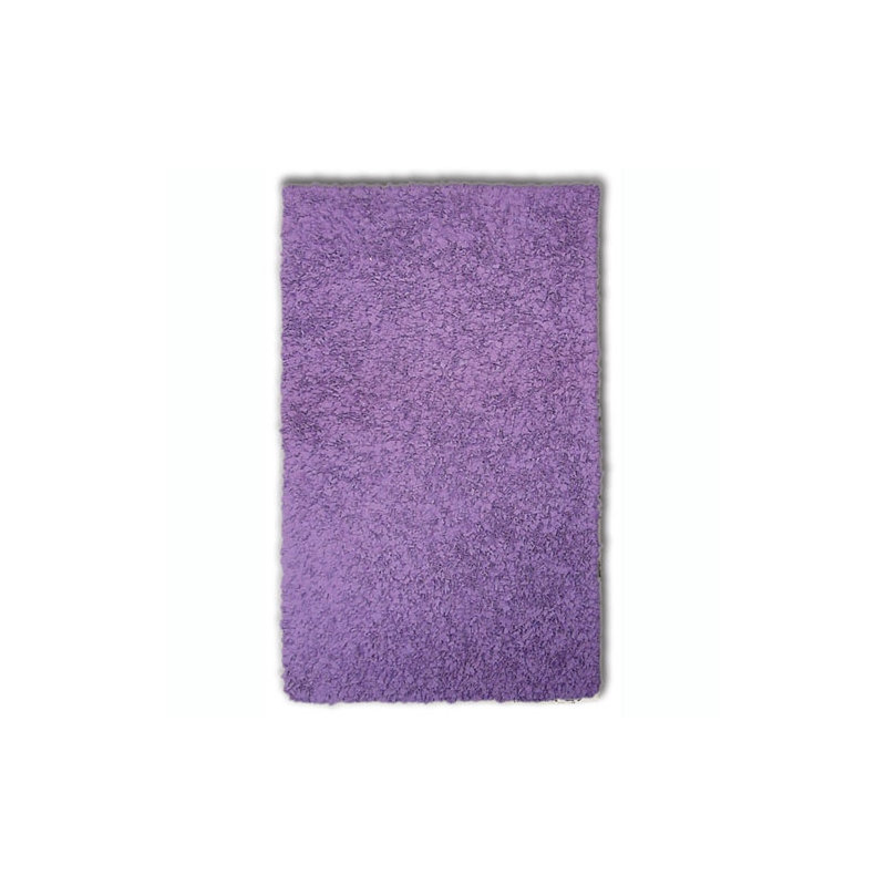 Tapis décoratif mauve clair à longs poils en coton, Rectangle 2 pi 8 po x 4 pi 8 po