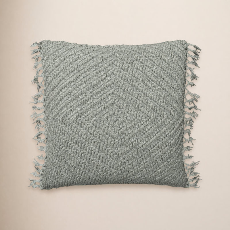 Coussin décoratif intérieur / extérieur Oakland, Gris clair / bleu clair, Pas de remplissage