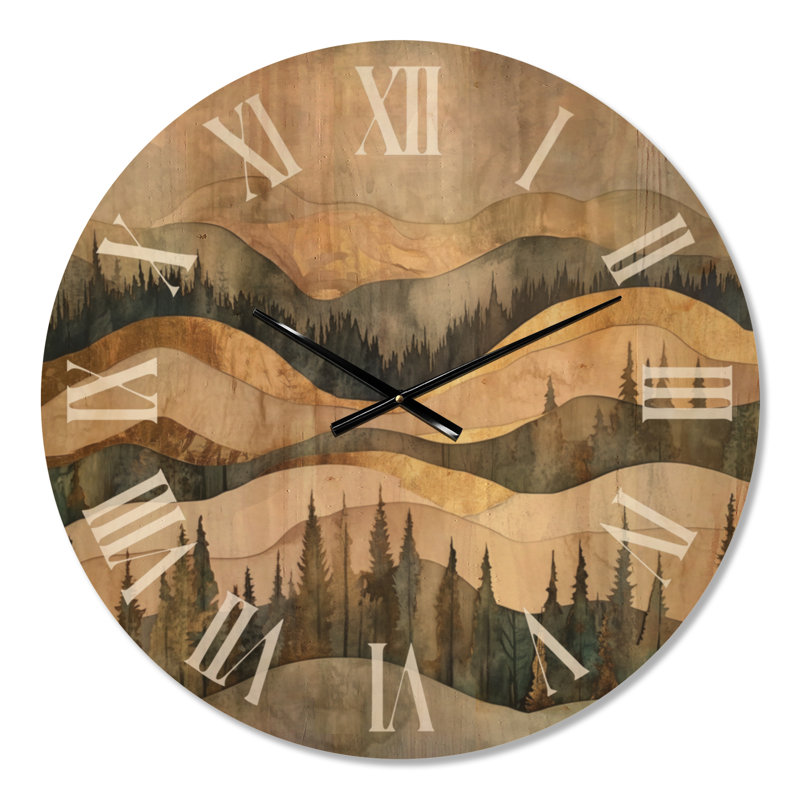 Très grande horloge murale Woodland, Medium