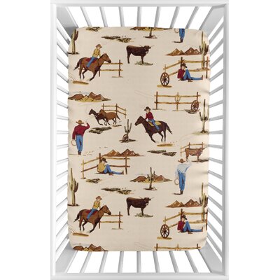 Wild West Mini Fitted Crib Sheet