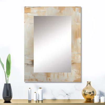 White Volleyball Ballon Minimalism Vibes - Sports Decorative Mirror On Metal