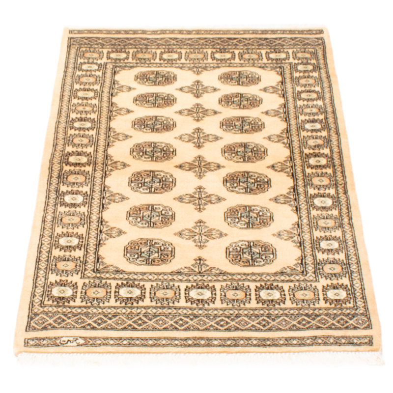 Tapis unique en laine noué à la main Bokhara Peshawar 3 pi 1 po x 4 pi 10 po
