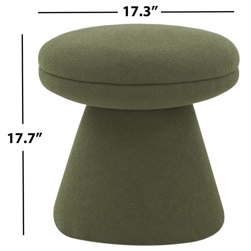 Repose-pieds Jahlynn Boucle, Olive