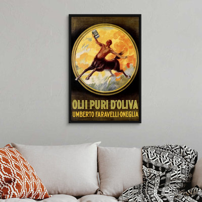«Olive Olive, Olii Puri dOliva», affiche rétro par Leonetto Cappiello, reproduction encadrée sur toile Leonetto Cappiello