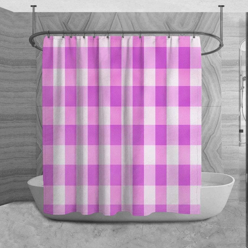 Rideau de douche Ottingham Gingham, H 84 po x l 70 po