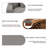 4 - Piece Upholstered Light Gray Corduroy Modular Sofa Sectional with Pillow Back and Removable Ottoman-87307127-87307125