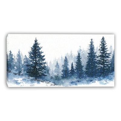 Art mural sur toile Misty Blue Pines