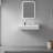 36 in. Wall-Mount or Countertop Bathroom with Diamond Bowl Solid Surface-67801190