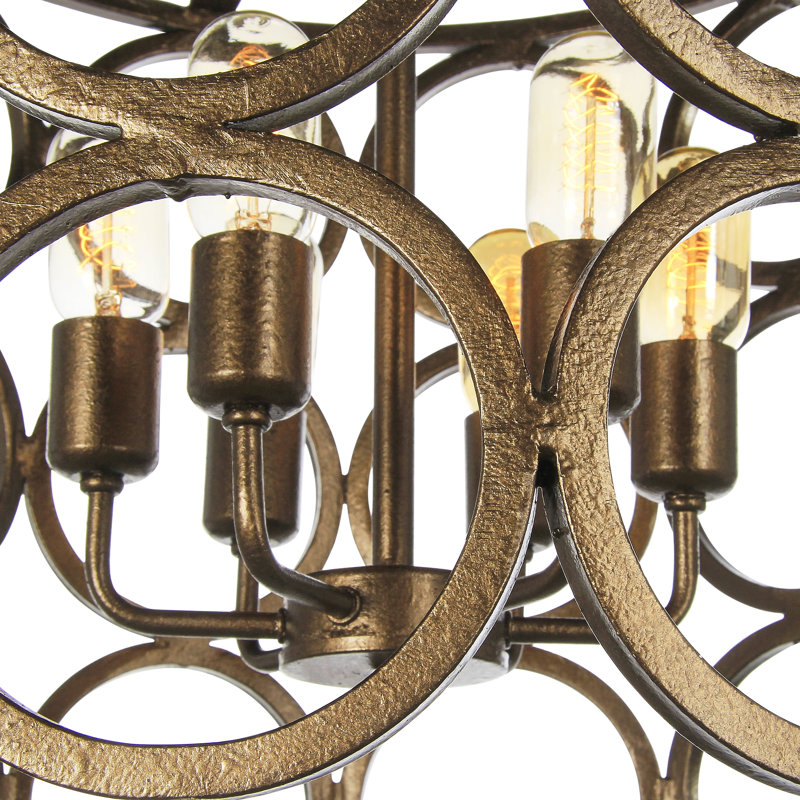 Lustre cylindrique unique à 6 lumières Ringlet