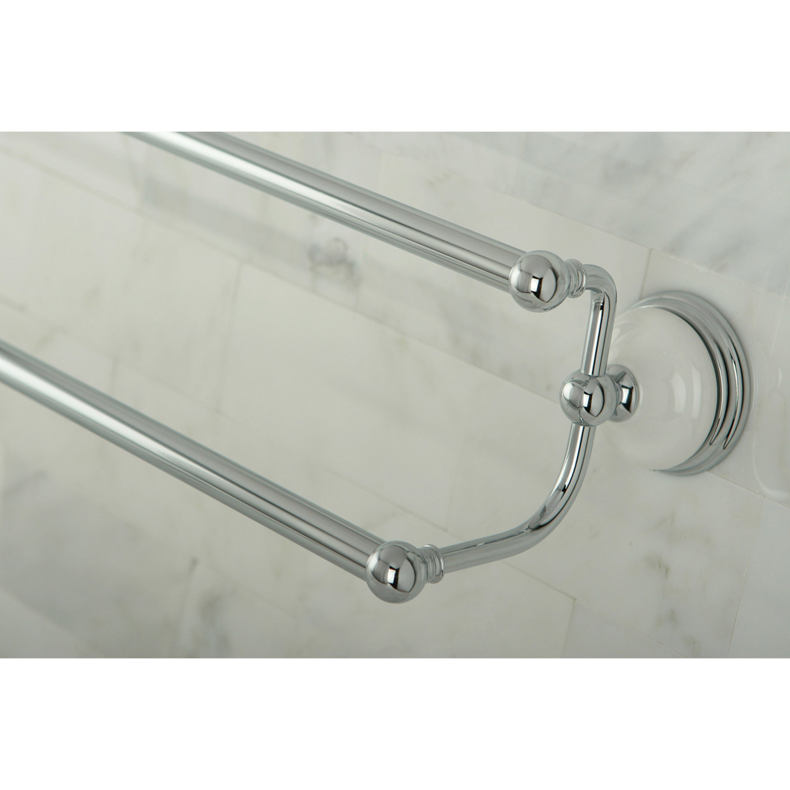 Victorian 24" Dual Towel Bar, Polished Chrome