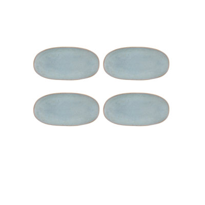 Gemstone Moonstone Oval Stoneware Platter