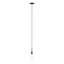Luminaire suspendu 1 lumière en noir transparent-708461131