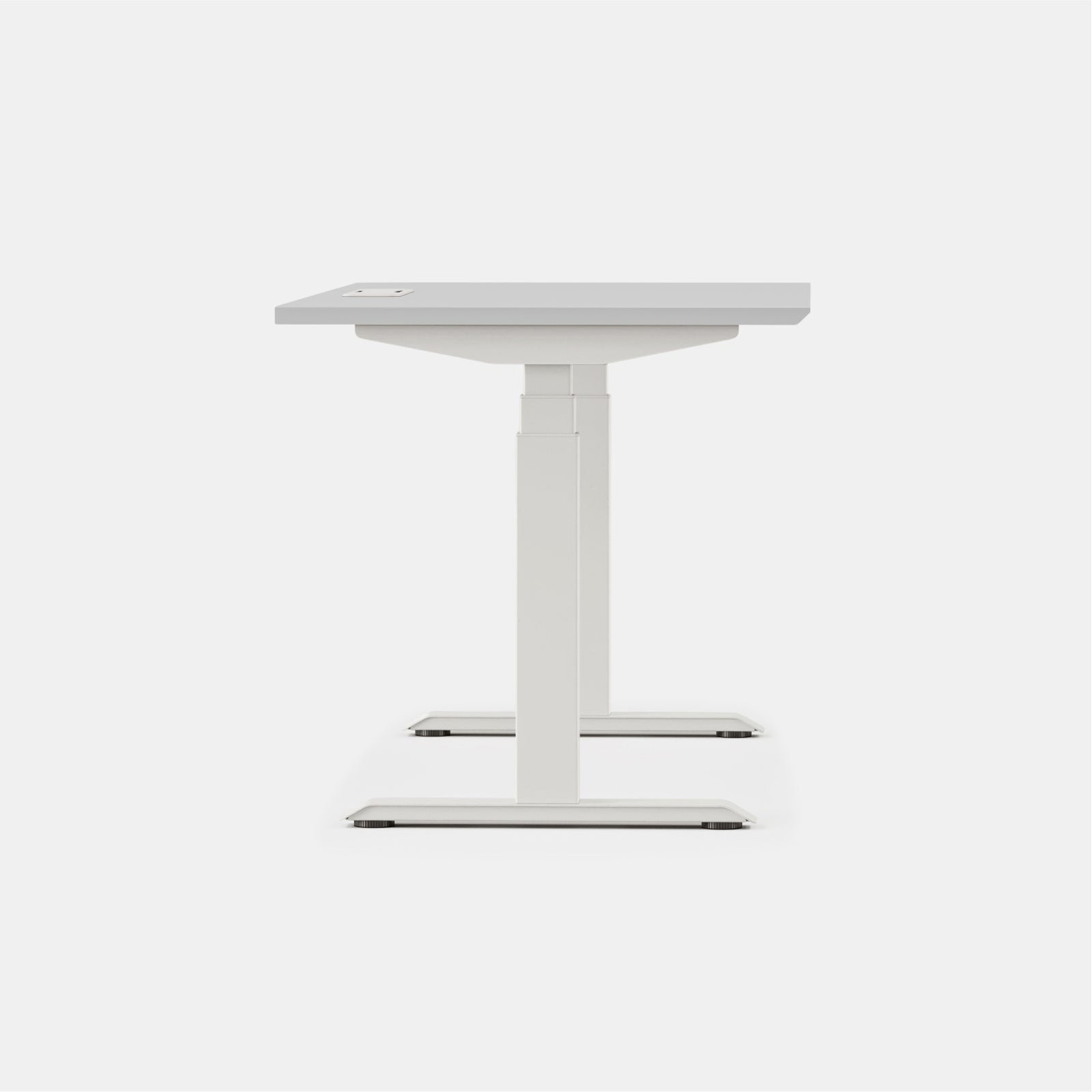 Standing Desk, 52" H x 60" W x 30" D, Fog, White