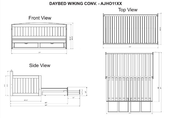 Harmony Daybed with King Conversion - On Sale - Bed Bath & Beyond - 31637670