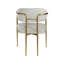 Fauteuil en chenille et or Zayn Beige (ensemble de 2)