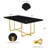 Kelvon 78"L Solid Wood Top Metal Base Dining Table-1107720332