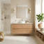 Meuble-lavabo mural moderne avec lavabo vasque et 2 tiroirs Modern-131427380-131427382