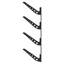 4 supports muraux de planche de surf horizontaux pour le rangement et la présentation, organisateur de support de planche en métal à hauteur réglable, planches de kite, planche courte, skis, capacité de poids de 100 lb, acier Q235 noir,