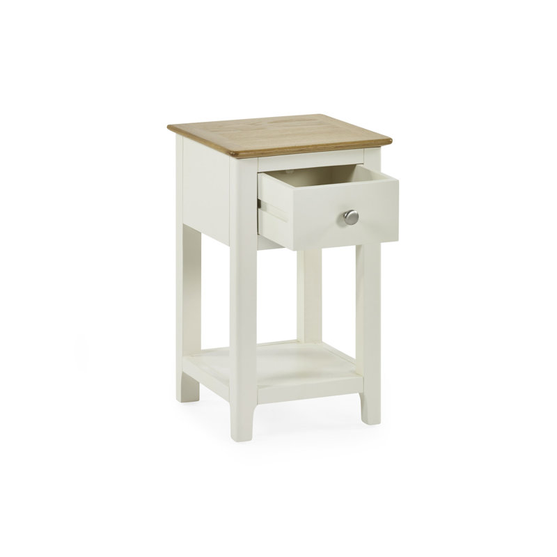Amrico 34cm W Bedside Table, White