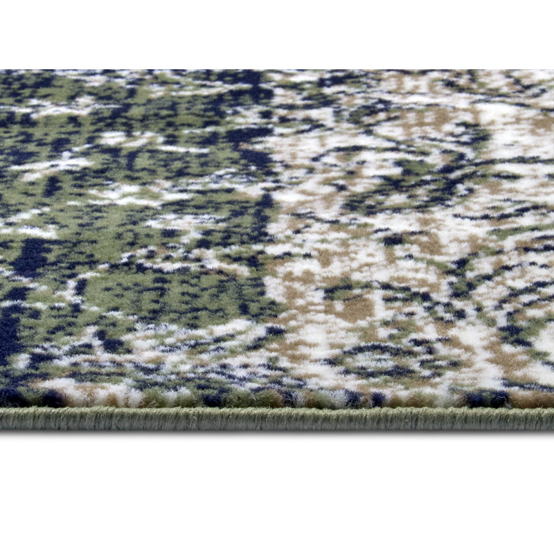 Flatweave Green Rug, Rectangle 160 x 230cm