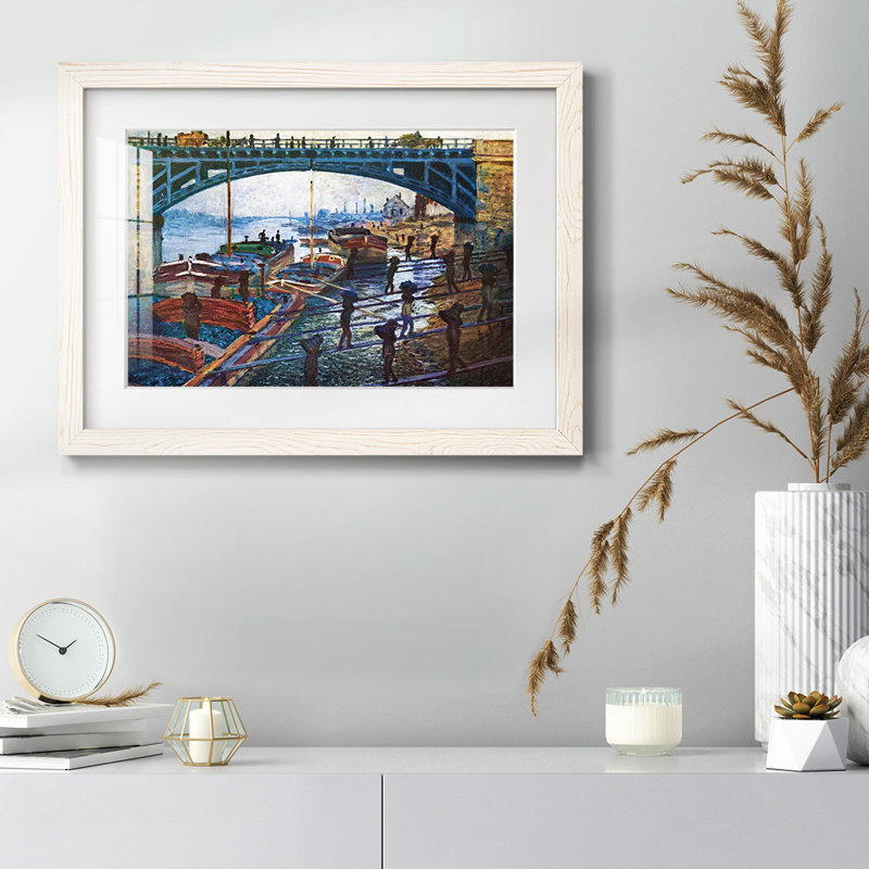 Le transporteur de charbon par Monet, Blanc, H 14 po x l 20 po x P 1,5 po