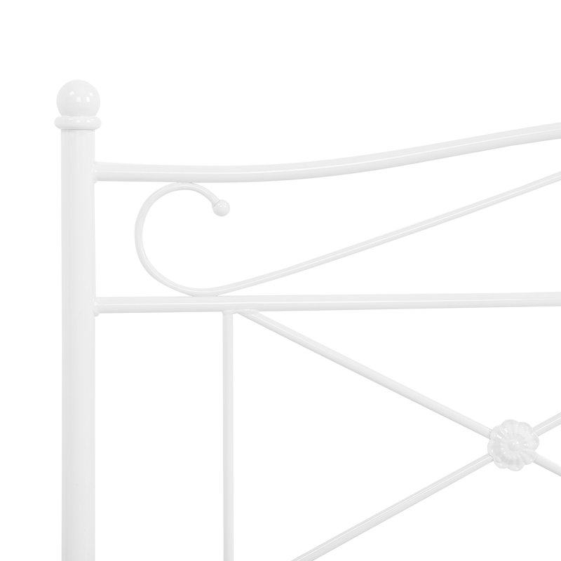 Albrightsville Metal Bed, White, Super King (6')