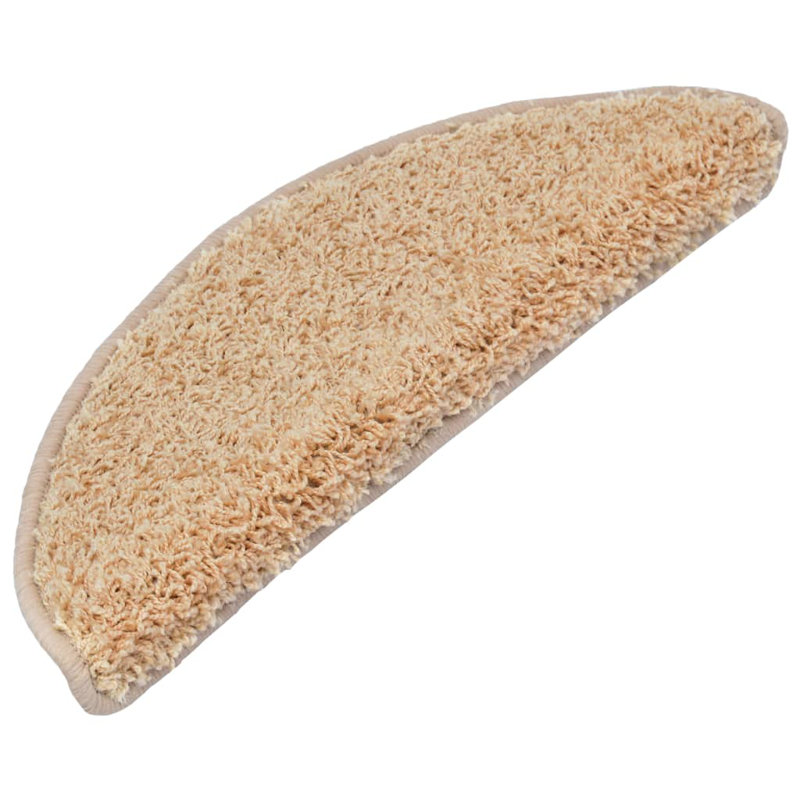 Stair Mats Cream, Semi-Circle 10.65cm x 25cm
