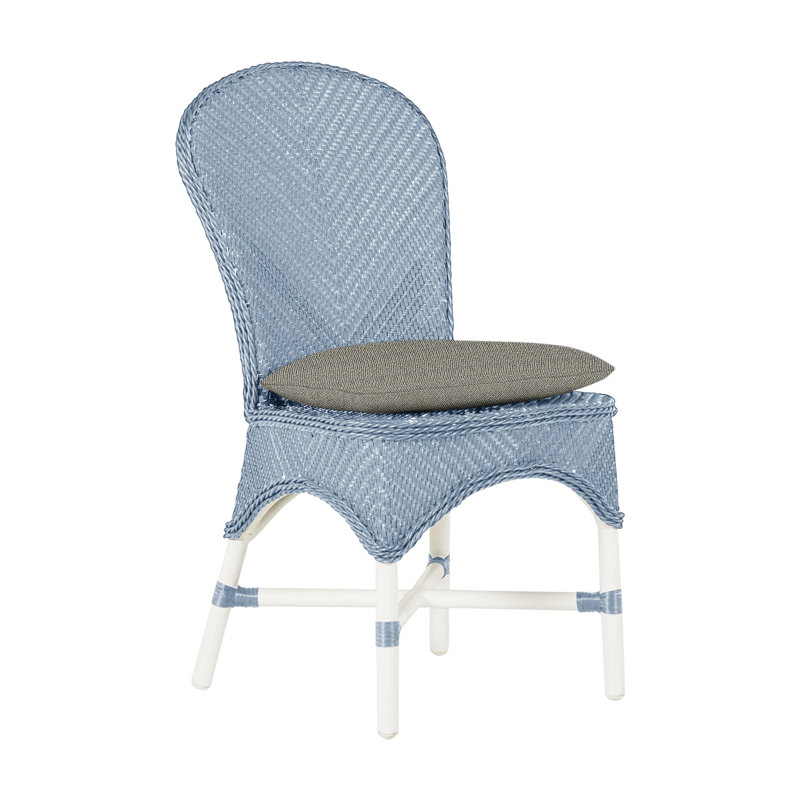 Chaise d'appoint d'extérieur Savoy N-Dura, Pas de soudure, Écorce Intermix, Craie / chambray