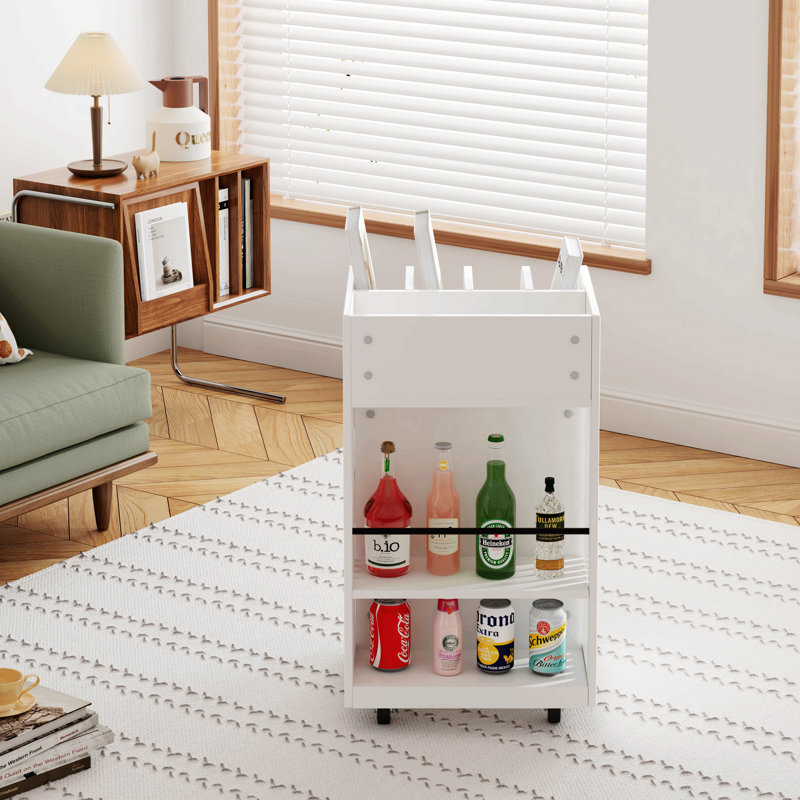 4 Tier Kitchen Island Cart with Spice Rack & Locking Casters, Simple Design Mobile Kitchen Storage Islands for Kitchen Living Room