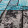 Tapis abstrait bleu / gris / noir Catalan