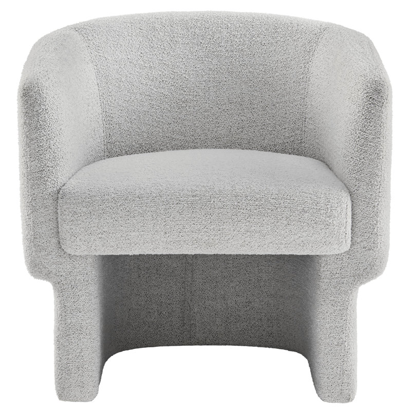 Fauteuil d'appoint rembourré en tissu Greer Boucle, Tissu de papier journal