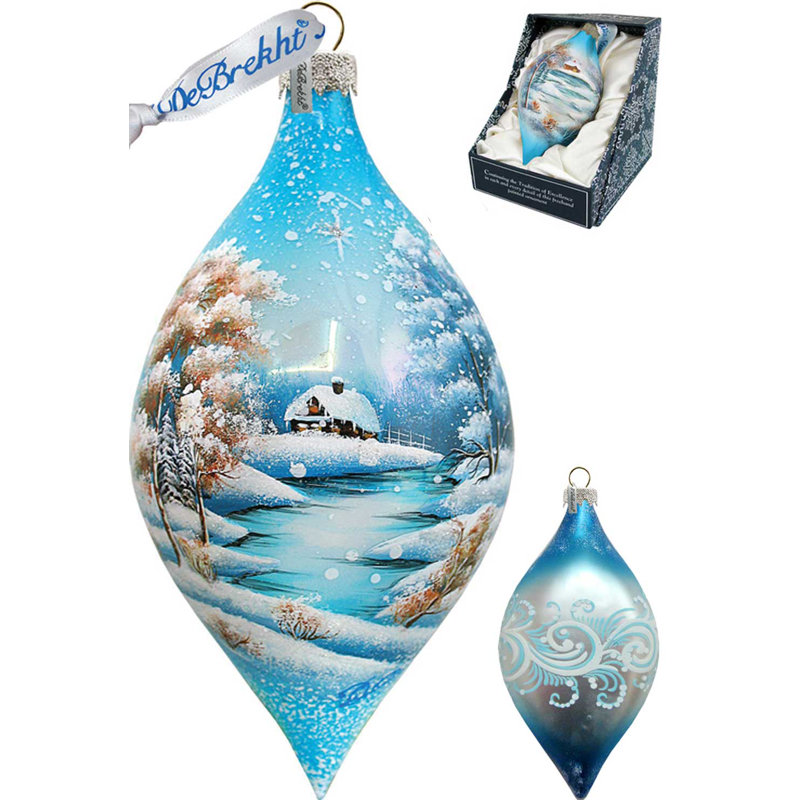 Holiday Splendor 3.5'' Handmade Glass Hanging Figurine Ornament