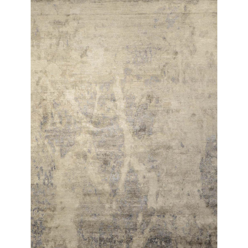 Tapis rectangulaire contemporain en laine noué à la main
