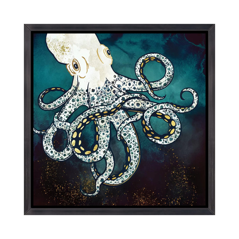 Underwater Dream VII - Impression, Cadre flottant noir patiné, H 26 po x l 26 po x P 1,5 po