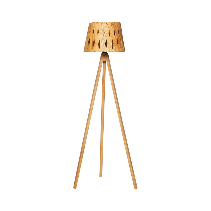 Lampe trépied 56,3 po Dicha, Teck naturel