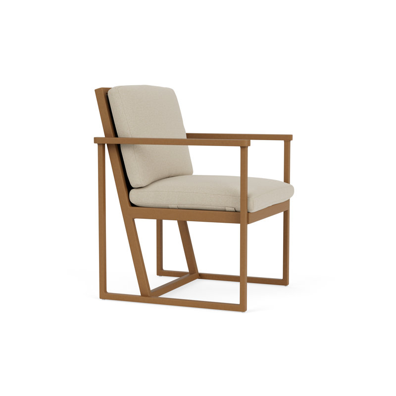 Summit Outdoor Dining Armchair, Ebony, Rumba Straw, Hickory