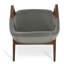 Fauteuil rembourré gris Luna