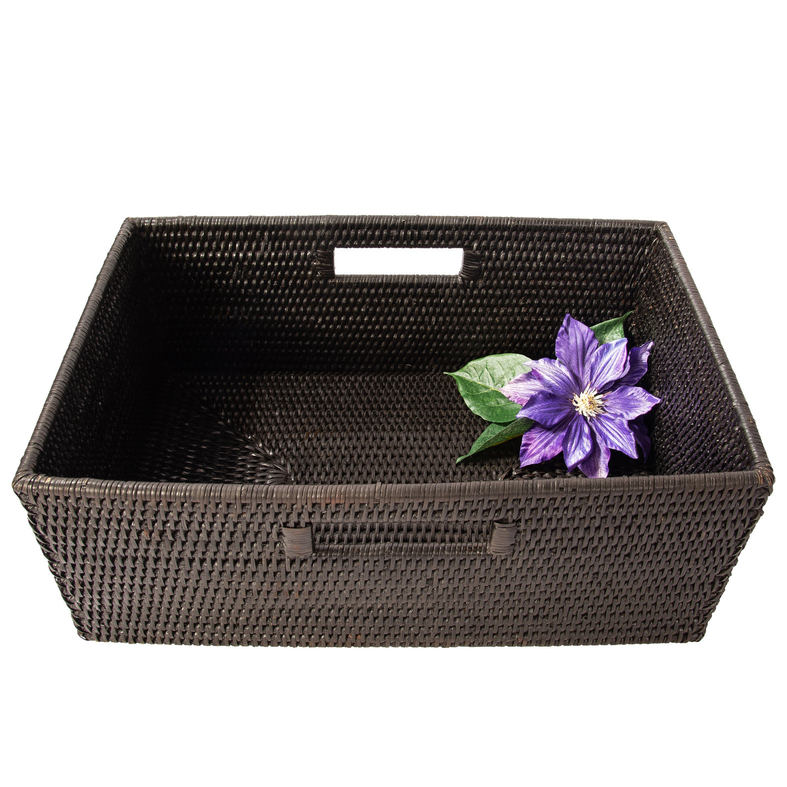 Claydon Handmade Decorative Basket 1, Tudor Black