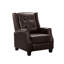 Fauteuil inclinable en cuir, bleu marine-188580322