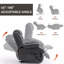Fauteuil inclinable à deux moteurs gris Leatherair-1376174130