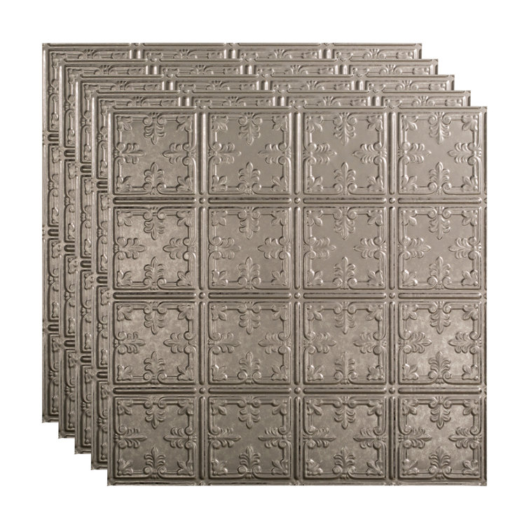 Traditional 24'' L x 24'' W Textured Vinyl Drop-In Ceiling Tile
