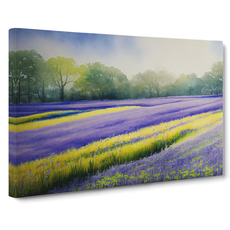 Serene Bluebell Field Vol.5 - Wrapped Canvas, 35cm H x 50cm W x 3cm D