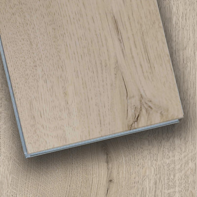 Planche de plancher en vinyle SPC 21,4 pieds carrés | Épaisseur 5 mm | Carrelage de sol en bois flottant en bois | 100% imperméable | Noyau rigide | Utilisation pour l'intérieur / commercial / bureau | (Chêne Norcia)