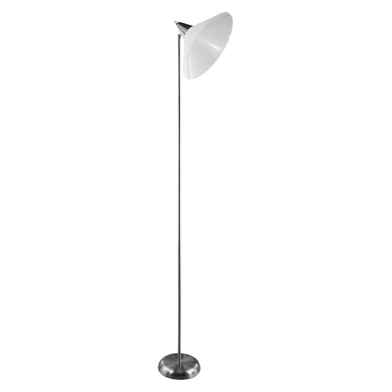 Longbridge 70'' Satin Steel Torchiere Floor Lamp