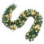 270cm Lighted Faux Poinsettia Garland with Lights