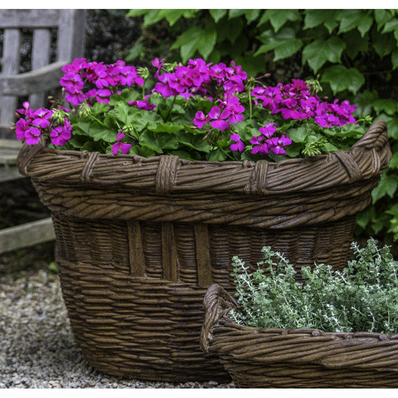 Pot à fleurs en pierre, Roche calcaire française, H 26 po x l 27 po x P 34,5 po