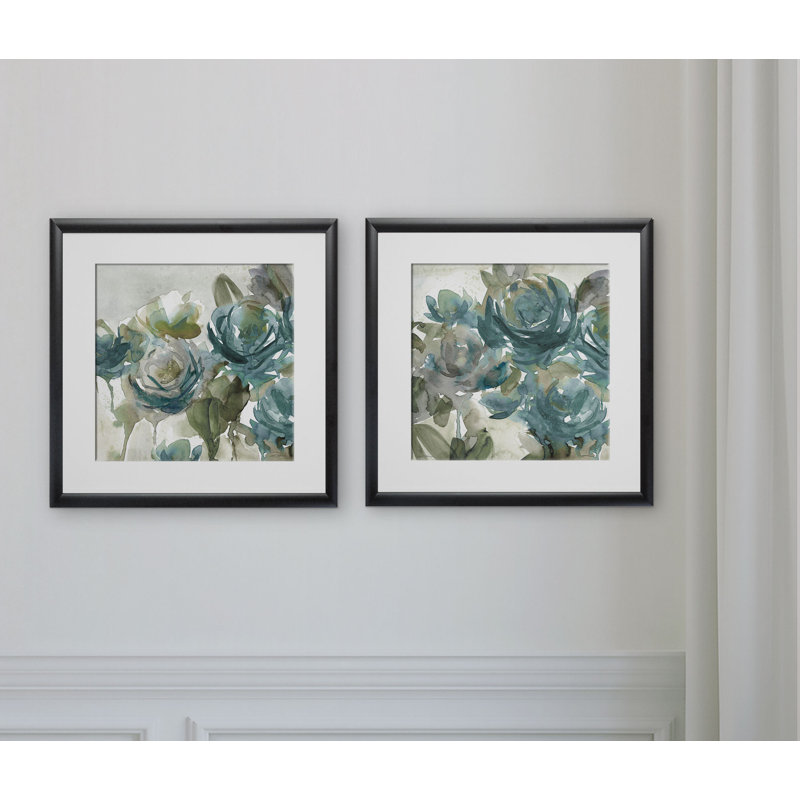 « secret jardin negative »-ensemble de 2 reproductions d’images, Cadre noir